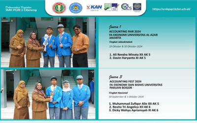 PRESTASI GEMILANG SISWA SMK PGRI 2 CIBINONG: JUARA 1 ACCOUNTING FAIR UNIV. AL AZAR DAN JUARA 3 ACCOUNTING FEST UNIV. PAKUAN BOGOR